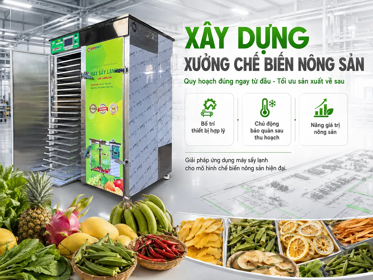 Xây dựng xưởng chế biến nông sản hiệu quả cần bắt đầu từ việc xác định đúng sản phẩm, công suất và quy trình sản xuất.