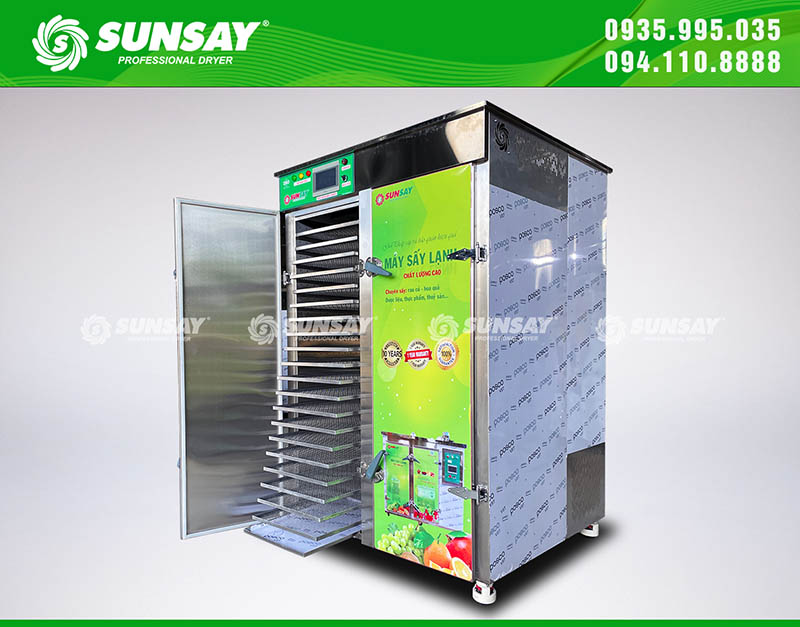 Sử dụng máy sấy lạnh SUNSAY giúp giữ được hương vị và chất dinh dưỡng của sản phẩm