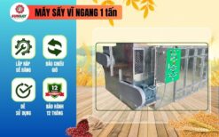 Máy sấy vĩ ngang 1 tấn