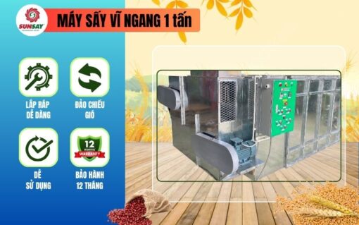 Máy sấy vĩ ngang 1 tấn