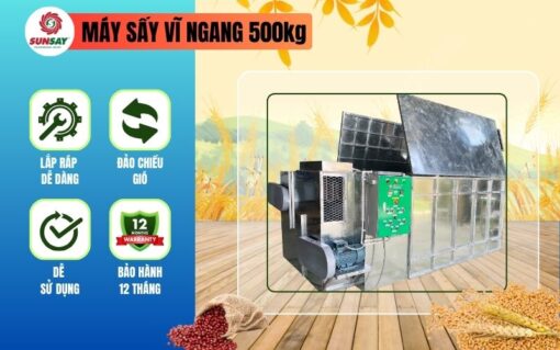 Máy sấy vĩ ngang 500kg